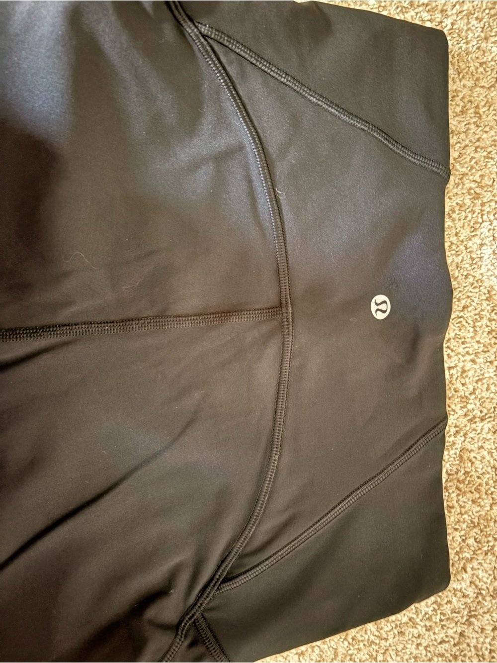 lululemon athletica Black High-Waist Capris with Logo